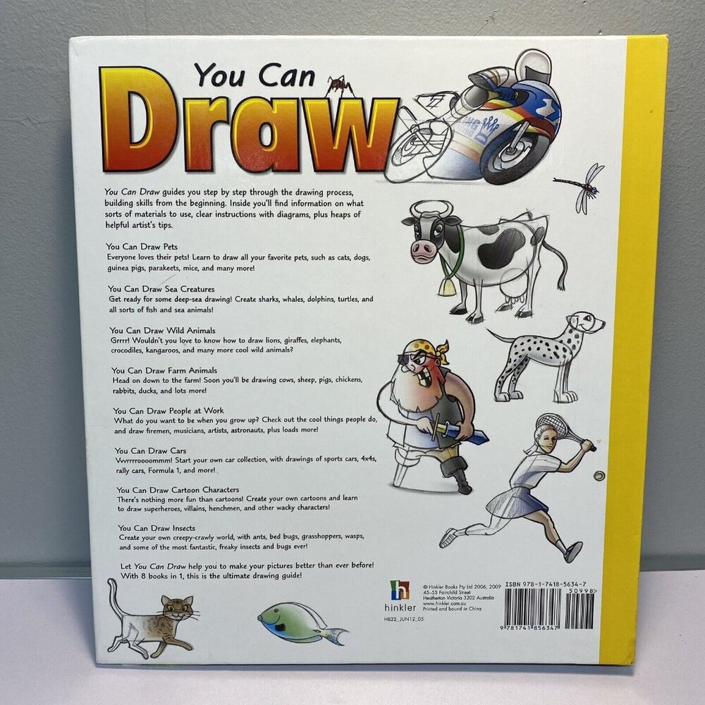 You Can Draw Pets Cars Farm Animals Sea Creatures Insects Cartoon Characters New - Picture 2 of 6